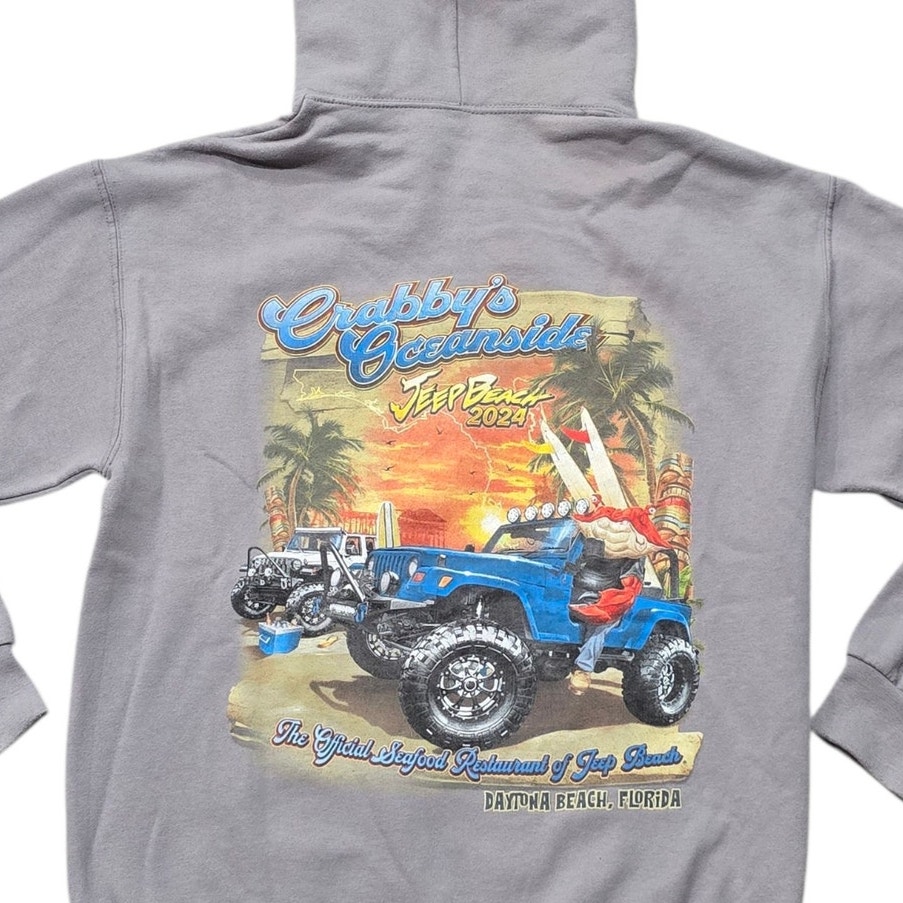 Crabbys Oceanside Jeep Beach 2024 Daytona Beach Fl Hooded Sweater Hoodie